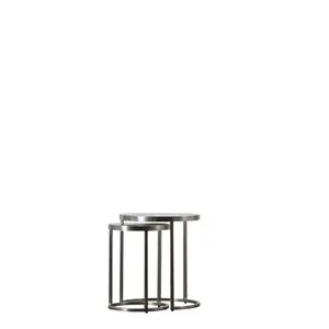 Rowe 2 Piece Nest of Tables Silver