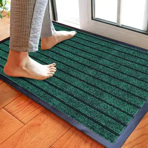 Nakale Halway Kitchen Doormat Green / Rectangle W45 x L75 cm