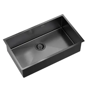 Quadron Anthony 80 PVD Graphite kitchen sink 700mm R-10, undermount or inset