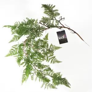 6 x 100cm Artificial Hanging Maidenhair Fern Plant Dark Green