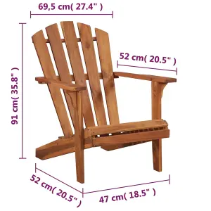 Berkfield Garden Adirondack Chair Solid Acacia Wood