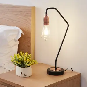 Harper Living Black and Copper Table Lamp