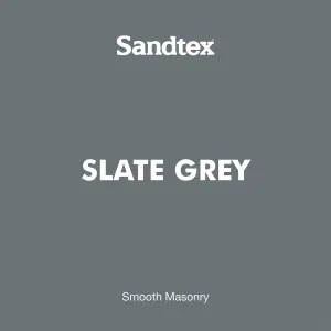 Sandtex Slate Grey Smooth Matt Masonry paint, 5L Tub