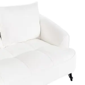 2 Seater Boucle Sofa White HOBRO