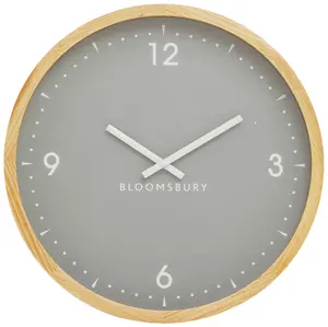 Interiors by Premier Understated Design Of Our Grey Wall Clock, Stylish Big Clock, Compact Lightweight Clock For Outdoor Indoor