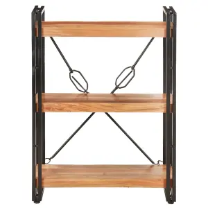 Berkfield 3-Tier Bookcase 60x30x80 cm Solid Acacia Wood