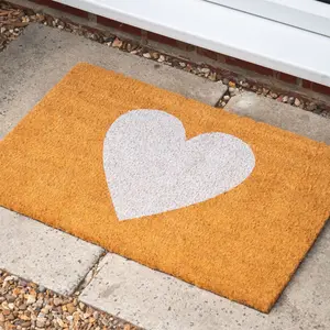 Nicola Spring - Coir Door Mat White / 1.6cm H x 60cm L x 40cm W