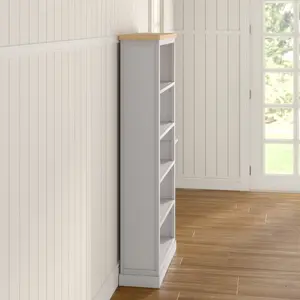 Bingham 180cm H x 90cm W Standard Bookcase Grey/Brown