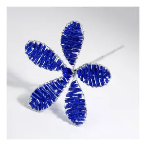 Pick: Flower: Crystal Bead: 7cm: Pack of 1: Sapphire Blue