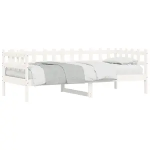 Berkfield Day Bed White 80x200 cm Solid Wood Pine