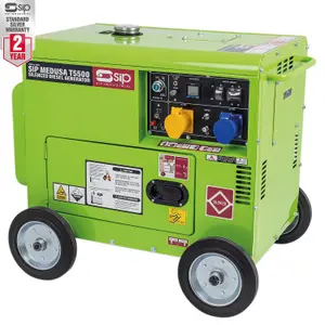 SIP MEDUSA T5500 Silenced Diesel Generator 2 Year Warranty 25153