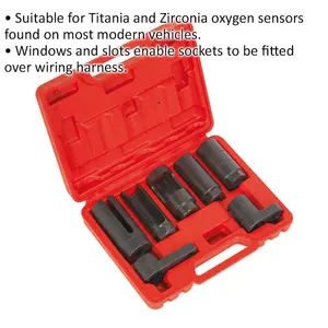 Comprehensive 7 Piece Oxygen Sensor Socket Set for Modern Vehicles