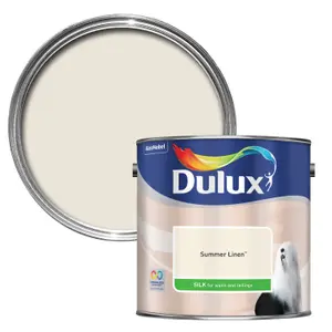 Dulux Walls & ceilings Summer linen Silk Emulsion paint, 2.5L