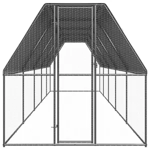 Outdoor Chicken Cage 2x10x2 m Galvanised Steel