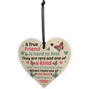 True Friendship Sign Best Friend Plaque Gift Shabby Chic Wood Heart Thank You Gift