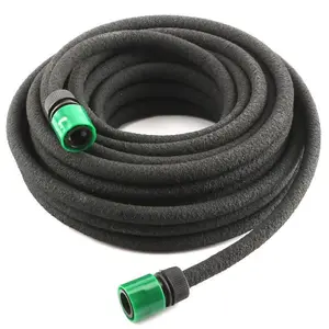 Garden Sprinkler Hose Pipes Irrigation System Garden Tools & Equipment Watering Drip Lawn Water Saving Black Rubber 15M