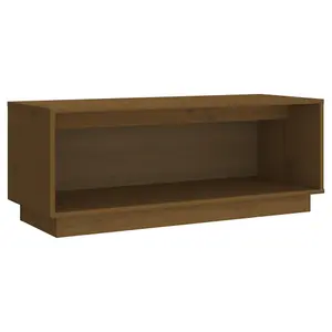 Berkfield TV Cabinet Honey Brown 90x35x35 cm Solid Wood Pine