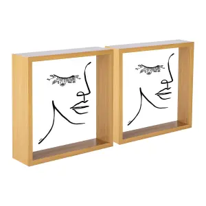 Nicola Spring - 3D Deep Box Photo Frames - 8 x 8" - Pack of 2