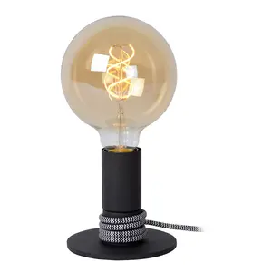 Lucide Marit Modern Table Lamp - 1xE27 - Black