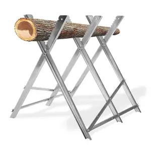 Folding Log Saw Horse Bloggs Stand with Firm Grip Teeth