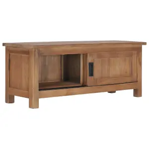 Berkfield TV Cabinet 90x30x35 cm Solid Teak Wood