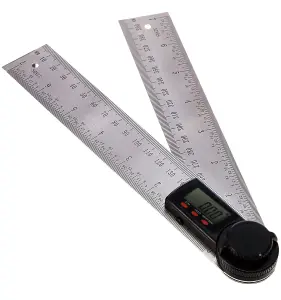 Lumberjack Angle Finder Digital display LCD  Stainless Steel Rule 200mm Ruler 360 Degree Gauge