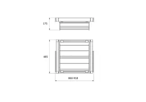 Elite shoe storage rack - wardrobe organiser - 900mm, graphite