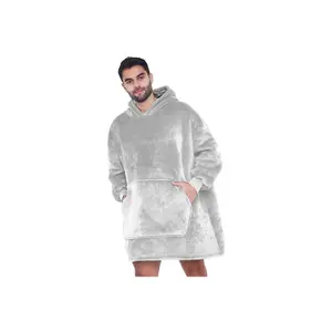 One Size Comfortable Oversized Sherpa Hoodie Blanket