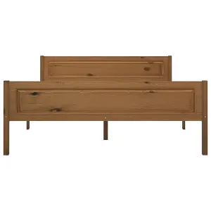 Berkfield Bed Frame Solid Pinewood Honey Brown 120x200 cm