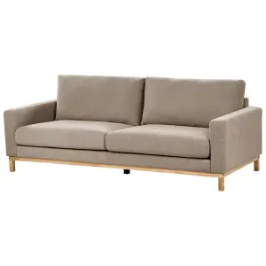 3 Seater Fabric Sofa Taupe SIGGARD