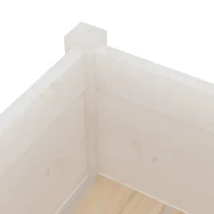 Berkfield Garden Planters 2 pcs White 70x70x70 cm Solid Pinewood