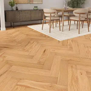 Luxury Flooring Cartmel Herringbone Oak - Oiled Engineered Wood - 125 x 600 x 15/4 - 1.2m2 