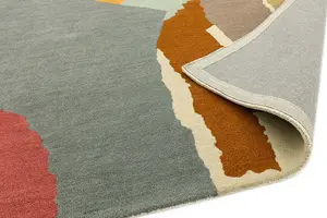 Abstract Multi Wool Handmade Luxurious Modern Easy to Clean Abstract Rug For Dining Room Bldroom And Living Room-200cm X 290cm