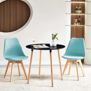 Dex 4 - Person Dining Set Black / Light Teal