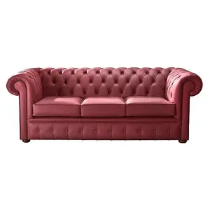 Chesterfield 3 Seater Shelly West Leather Sofa Bespoke In Classic Style