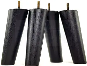 Wood Legs Black 180mm High Set Of 4 Replacement Angled Furniture Legs Set Of 4 Sofas Chairs Stools M8