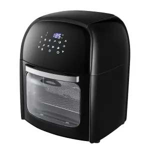 12L Black Kitchen Air Fryer with Rotisserie Basket