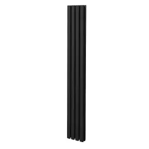 Oval Radiator - 1800 x 240mm - Black