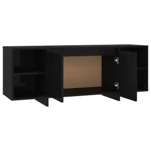 Berkfield TV Cabinet Black 130x35x50 cm Engineered Wood