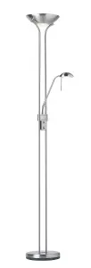 Luminosa Rome Mother and Child Floor Lamp Satin Chrome, Opal Glass, G9