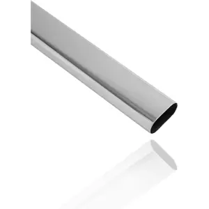 EAI - Hanging Wardobe Rail - Oval - 400mm x 30mm x 15mm - Polished Chrome