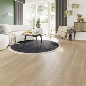 GoodHome Lulea Oak Engineered Real wood top layer flooring Sample