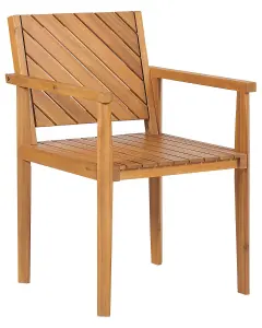 Garden Chair BARATTI Acacia Wood Light Wood