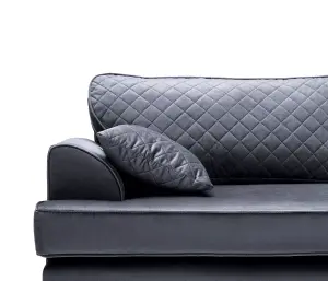 Ferguson Corner Sofa Dark Grey Velvet