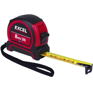 Excel PVC Tape Measure 8m/5m Pack of 2