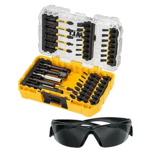 Dewalt 38 PC FLEXTORQ Screwdriver Impact Rated Bit Set Tough Case Safety Glasses