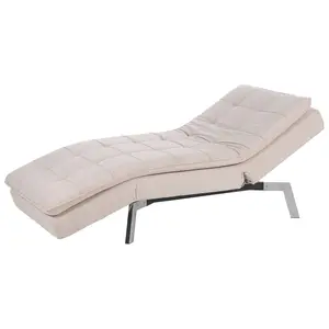 Velvet Chaise Lounge Beige LOIRET