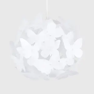 ValueLights Modern White Globe Design Butterfly Ceiling Pendant Light Shade