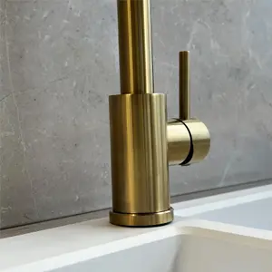 Liquida GD387BR Single Lever Multi Use Pull Out Brushed Brass Kitchen Mixer Tap