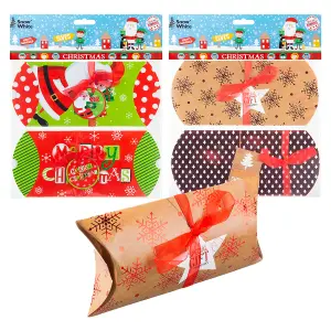 Christmas Gift Boxes 2 Xmas Themed Designs X 1 18x9x4cm Christmas Themed